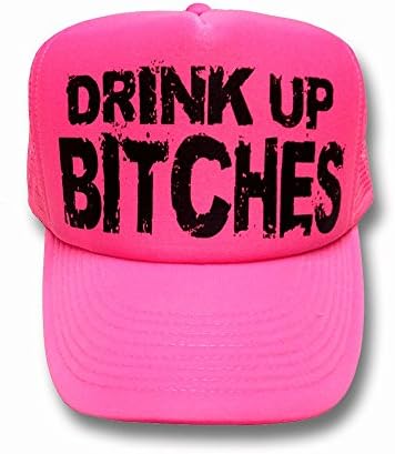 Drink Up Bitches Foam Black with Pink Front Hat