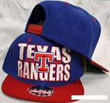 Texas Rangers Snapback Block Blue / Red Adjustable Plastic Snap Back Hat / Cap
