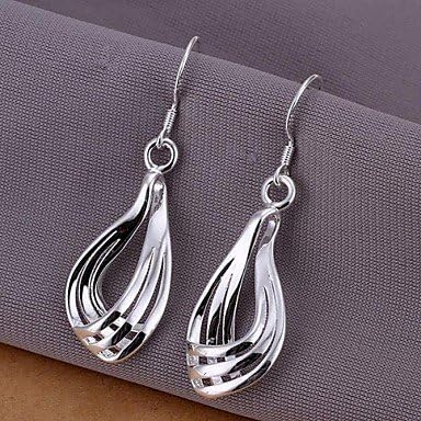 Suravitsell @Fashion Silver Plated Zinc Alloy Drop Earrings(1 Pair)