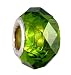 Pandora Style Charm Bead (Z363) Faceted Glass (14mm x 9mm) (Fits Troll too) ~ Olivine