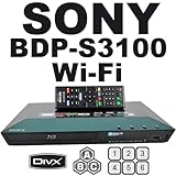 SONY BDP-S3100 Multizone All Region Wi-Fi DVD Blu ray Player - 1 USB, 1 HDMI, 1 COAX, 1 ETHERNET + 6 Feet HDMI Cable Included. (