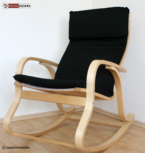 Schaukelstuhl Schwingstuhl schwarz