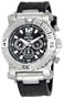 REACTOR Men's 93801 Neutron Chronograph Black Coral Dial Rubber Strap Watch