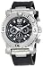 REACTOR Men's 93801 Neutron Chronograph Black Coral Dial Rubber Strap Watch