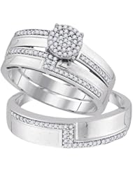 0.33CTW-DIA MIRO-PAVE TRIO SET