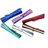 600pcs 4" Metallic Twist Ties - 6 colors