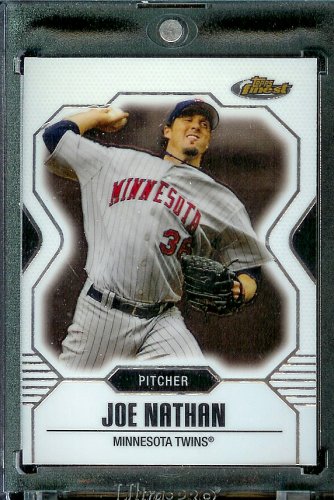 2007 Topps Finest #128 Joe Nathan Baseball Card Minnesota Twins - Mint Condition - Shipped In Protective Display Case !!