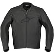 Alpinestars Stunt Men's Leather Street Bike Motorcycle Jacket - Black