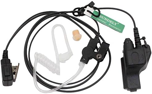 SUNDELY® FBI Style Acoustic Tube Earpiece/ Headset for Motorola Radios Walkie Talkie GP900 GP1200 MTX8000 XTS1500 EFJohnson-5000 Multi-pin