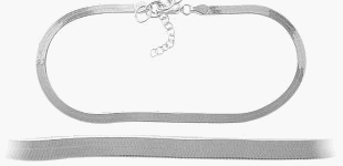Genuine Sterling Silver Omega Style Anklet