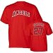 Vladimir Guerrero (Los Angeles Angels) Name and Number T-Shirt (Red) (2X-Large)