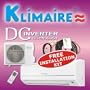 Klimaire 9000 Btu 16 SEER Inverter Mini Split Ductless Air Conditioner & Heat Pump 220v with free installation kit