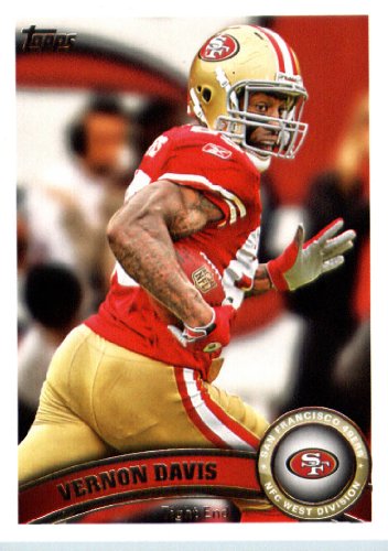 2011 Topps Football Card # 63 Vernon Davis - San Francisco 49ers - NFL Trading Card in a Protective Case!