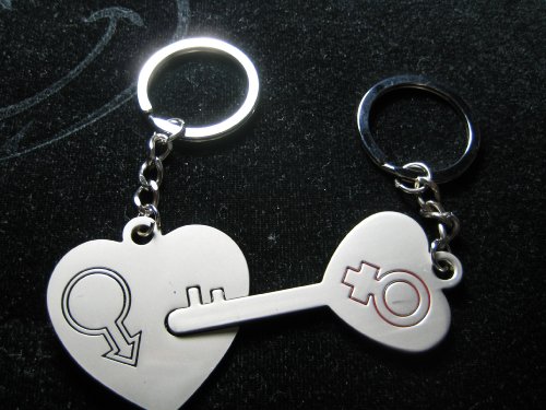 KBF52035 Matching key and lock keychain - Gift for couples KBF52035 Matching key and lock keychain - Gift for couples