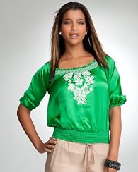 Embellished 3/4 Sleeve Off Shoulder Top - WEB EXCLUSIVE