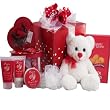 Cuddles & Kisses, Cherry Cordial Spa, Chocolates & Teddy Bear Care Package Gift Box