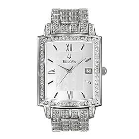 Click here to buy Bulova Mens Crystal Calendar Watch #96B103 by Bulova.