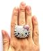 Extra Large Hello Kitty Swarovski Crystal Ring Pink Bow