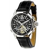 Louis XVI ATHOS L'argent Noir Sapphire Mechanical Automatic Watch