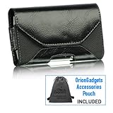 Horizontal Dream Leather Executive Pouch Case for HTC HD2 (Black) (Includes ....
