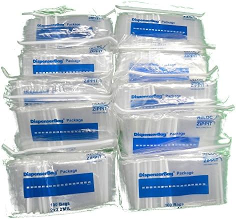 2" X 2" Reloc Zippit Reclosable Poly Bags Plain