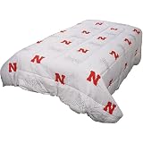 Nebraska Cornhuskers Full Comforter Rotary Print White from College Covers