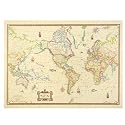 American Map Cleartype Full-Color Antique World Map, 50 x 38 Inches (629013)