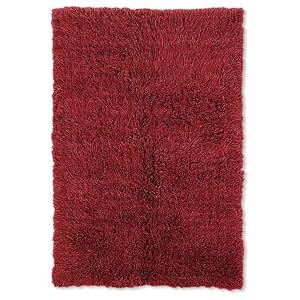 New Flokati Red Area Rug with Bonus Rug Pad, 5 ft x 8 ft by SmartBargains