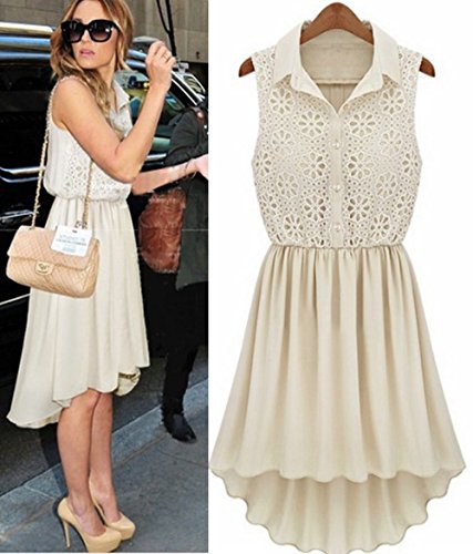 (リリレナ)LiLiRenaシースルー　フラワー　刺繍　レース　襟付き　ブラウス　ドッキング　フィッシュテール　シフォン　スカート　ワンピ 100226-j1