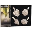 Seashell Pewter Tablecloth Weights - Set of 4
