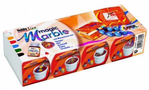 Hobby Line 73600 - Magic Marble Marmorierfarbe Set Grundfarben 6 x 20 ml Preisvergleich