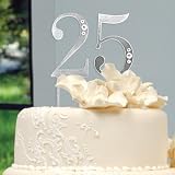 25th Wedding Anniversary Swarovski Cake Topper