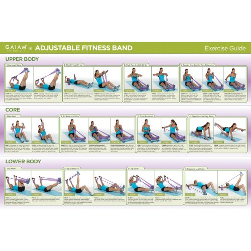 Gaiam Adjustable Fitness Band Sporting Goods Exercise Yoga Pilates