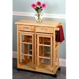 Drop Leaf Breakfast Bar With Two Stools by Winsome