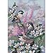 Gold Petite Chickadees In Spring Counted Cross Stitch Kit-5x7 16 Count