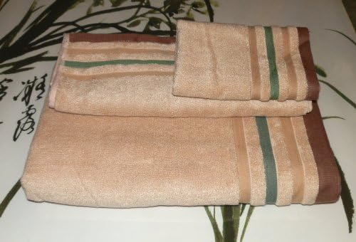 AmeriBamboo 100% High Quality Bamboo Fiber 600 GSM 3-Piece Towel Set (Light Brown)