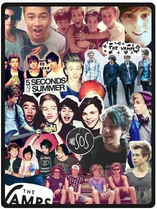 Generic Custom 5 Seconds Of Summer 5SOS Fleece Throw Blanket 58" x 80"