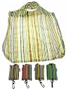 Fold Up Stripey Colour Shopping Bag With Clip On Pouch (Price is for 1 Bag only and not 4 - photo is for illustration only)