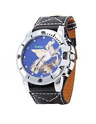 Horse Pattern Quartz Analog Watch Wristwatch Timepiece with PU Leather Band & Rhinestones for Women Lady - Black SWWT1-280948