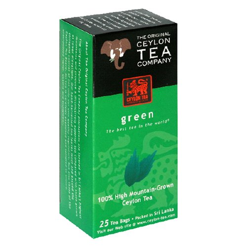 Ceylon Tea, Green, Tea Bags, 25-Count Boxes (Pack of 6) by Ceylon Tea