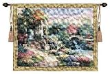 Review ArtExpression  / Classic Garden Retr E - Artist: James Lee - Fabric Size: 68.00 by 53.00 inches Wall Tapestry with hanging rods and tassels included