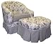 Angel Song Adult Park Avenue Rocker/Glider & Ottoman in Black Toile
