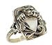 Victorian Style Sterling Shielded Dragon Whimsy Ring