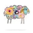 Colorful Fluffy Sheep Pin from the Artazia Collection #673W NP