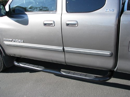 00-06 Toyota Tundra Ext Cab Black 3" Side Step Nerf Bars Running Boards(2pcs with Mounting Bracket Kit) On Sale