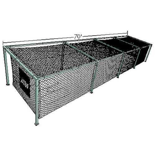 ATEC 70 Foot Long-Life Batting Cage Net (only), N30 Knotted Mesh