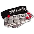 Saunatuch Wellnesstuch Badetuch Streifen Schwarz Frottee 80x200 cm (1-9-1)