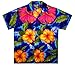 V.H.O Funky Hawaiian Shirt, BigFlower, Blue, 3XL