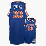 Patrick Ewing New York Knicks #33 Retro Swingman Adidas NBA Basketball Jersey (Blue)
