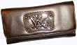 Women's Kathy Van Zeeland Wallet Monogram Clutch Cork